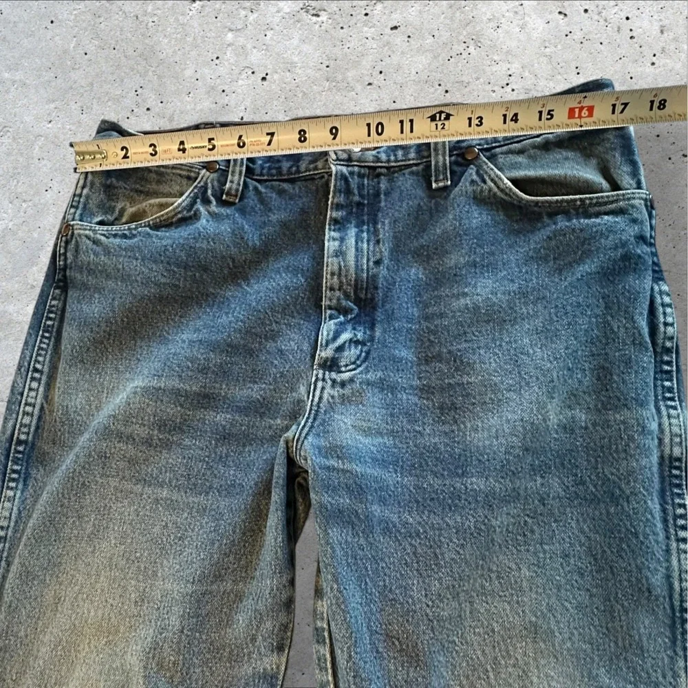 Wrangler‎ Cowboy Cut Jeans Mens 34x32 Blue Slim Fit 936GBK Faded Denim